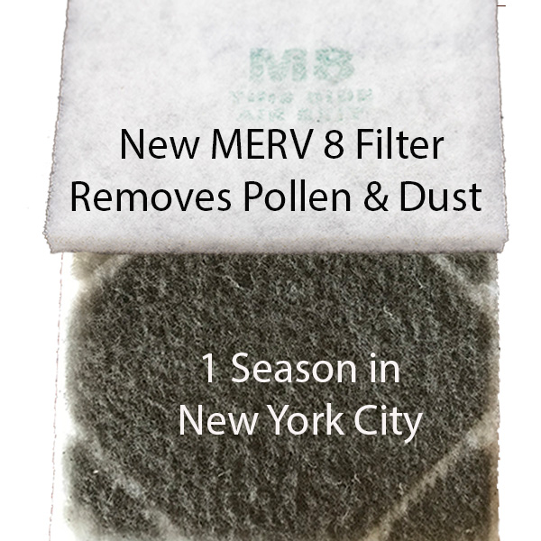MERV 8 filter after 1 year in NYC